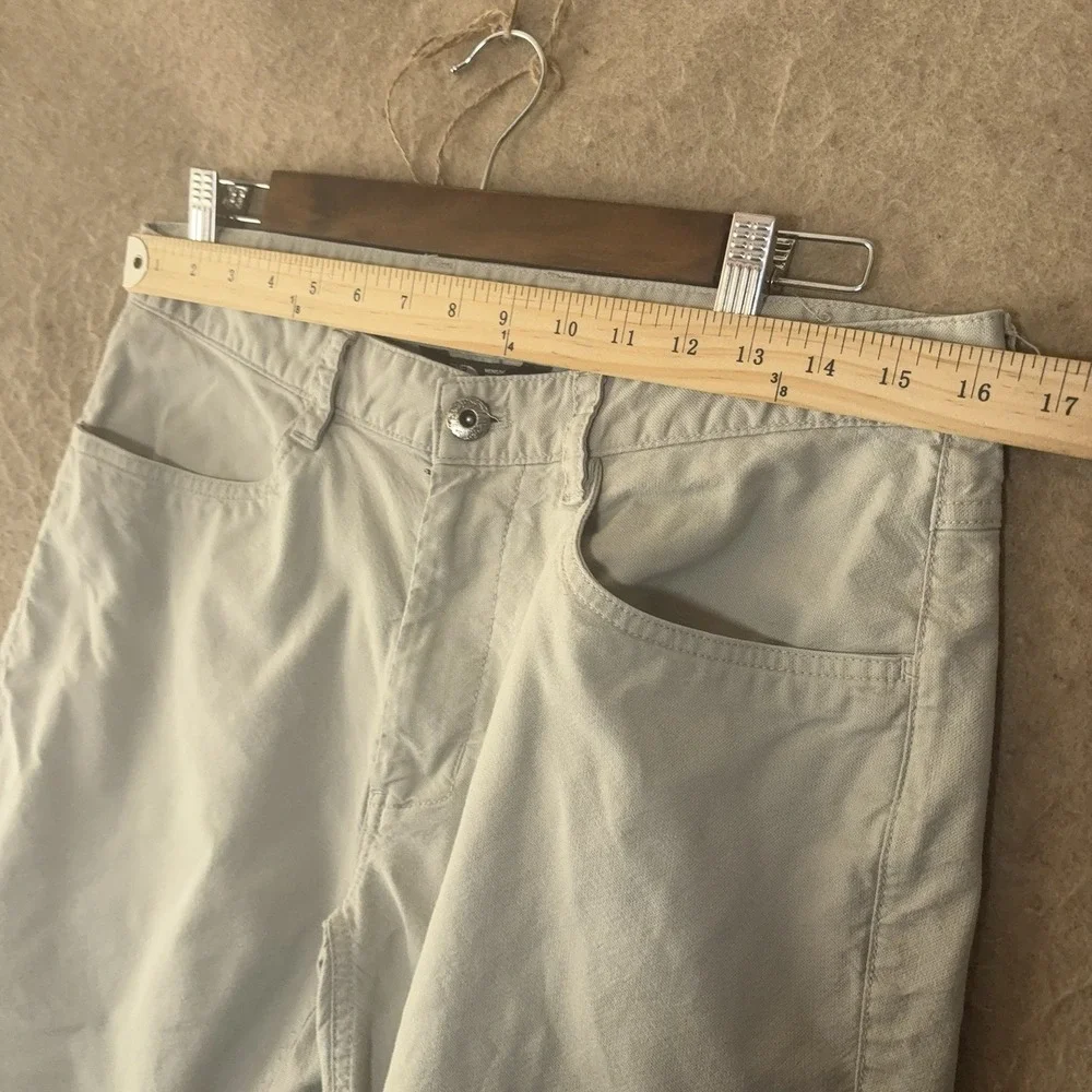 North Face Canvas Pants Mens 32x31 Pale Beige Cotton Side Zip Pocket‎ Hiking